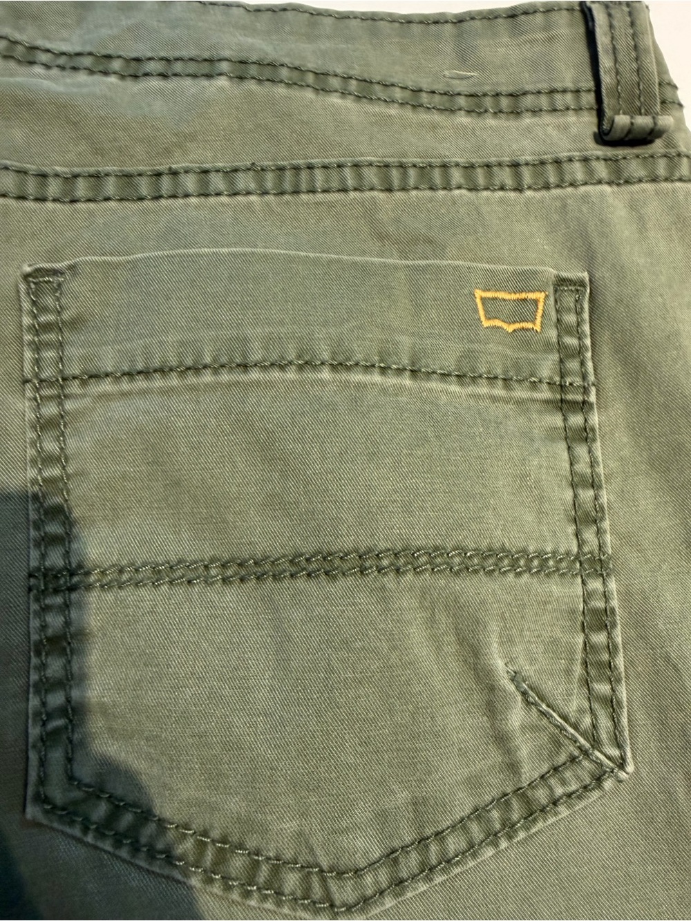Y2K 2000’s Levi's Low Rise Baggy Cargo Capri Crop Pants Army Green Sz 13 - Picture 9 of 14